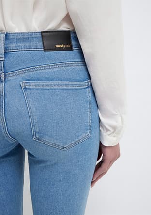 M100328-A1550 Kadın Mavi Jean Pantolon - 4