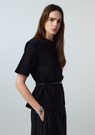 İPEKYOL - IS1260070263 Kadın Siyah Basic T-Shirt - 2