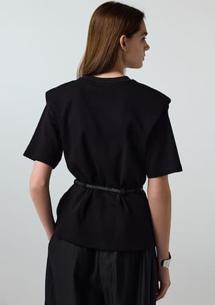 İPEKYOL - IS1260070263 Kadın Siyah Basic T-Shirt - 4