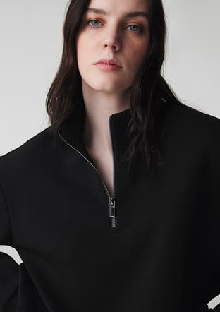 İPEKYOL - IS1260091014 Kadın Siyah Basic Sweatshirt - 2
