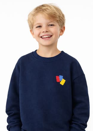 HARİBO - S26G1SW202 Unisex Çocuk Lacivert Basic Sweatshirt - 1