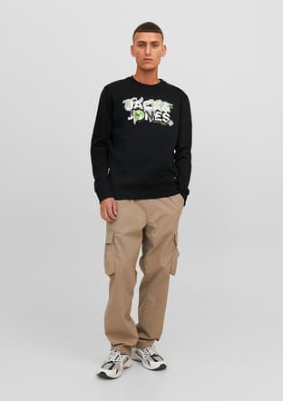 12240211 Erkek Siyah Sweatshirt - 1