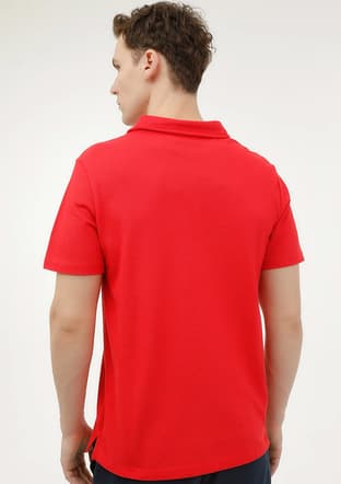 A10149746108010 Erkek Kırmızı Polo Yaka T-shirt - 2