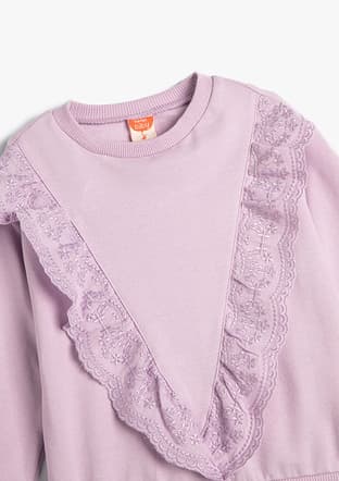 4Wmg10224Ak Kız Çocuk Mor Sweatshirt - 3