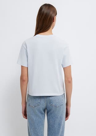  - M1613788-89201 Kadın Mavi Basic T-Shirt - 2