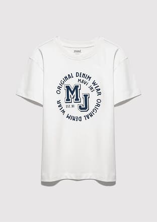  - M6610395-70057 Erkek Çocuk Beyaz Baskılı T-Shirt - 2