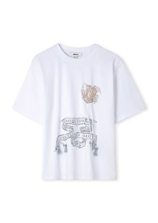  - IS1260070061 Kadın Beyaz Bisiklet Yaka T-Shirt - 5