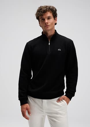 Em603 Erkek Siyah Sweatshirt - 1