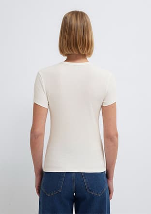  - M1613081-70057 Kadın Beyaz Basic T-Shirt - 2