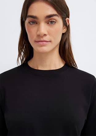  - M1614218-900 Kadın Siyah Basic T-Shirt - 3