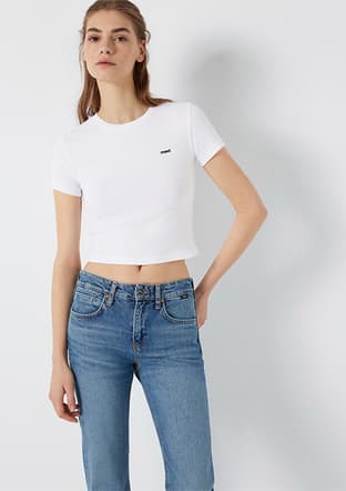  - M1613848-620 Kadın Beyaz Baskılı T-Shirt - 1
