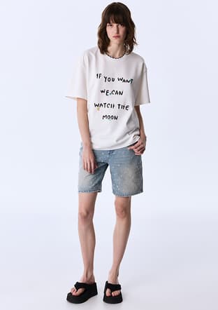 Ts1260070135 Kadın Beyaz Kısa Kol T-shirt - 3