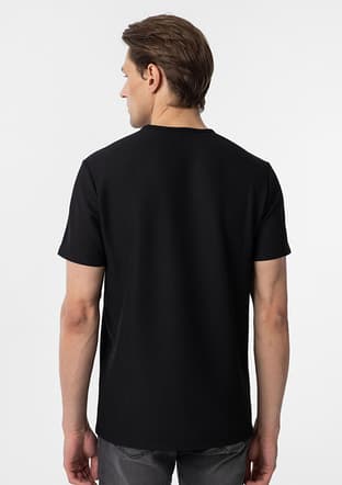 Ts1014000434 Erkek Siyah O Yaka T-shirt - 2
