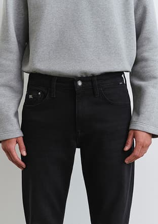 M0020290823 Erkek Siyah Jean Pantolon - 4