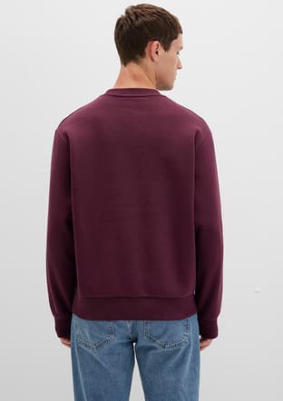 M0S10276-70434 Erkek Bordo Sweatshirt - 4