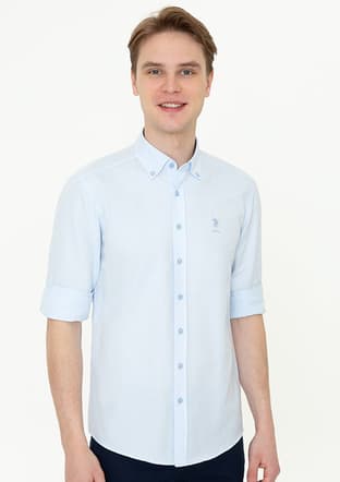 US POLO ASSN Erkek Beyaz Dokma Gömlek - 3
