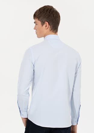 US POLO ASSN Erkek Beyaz Dokma Gömlek - 3