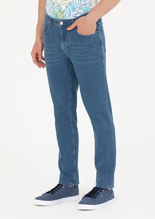 US POLO ASSN Erkek Mavi Slim Jean Pantolon - 2