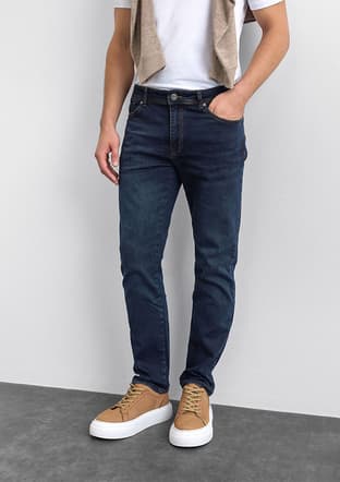 B35W35004 Erkek Lacivert Jean Pantolon - 2