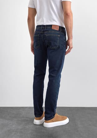 B35W35004 Erkek Lacivert Jean Pantolon - 3