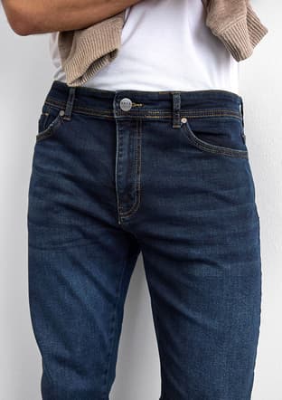 B35W35004 Erkek Lacivert Jean Pantolon - 4