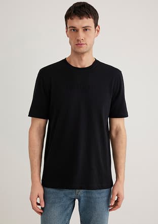 M0612644-900 Erkek Siyah Baskılı T-shirt - 2