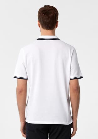 Ts1014000429 Erkek Beyaz Polo Yaka T-shirt - 2