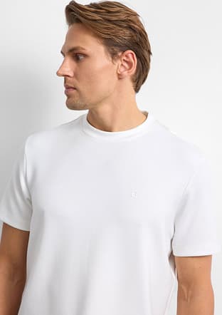 B35W10066 Erkek Beyaz T-shirt - 3