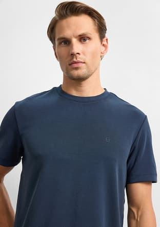 B35W10066 Erkek Lacivert T-shirt - 3