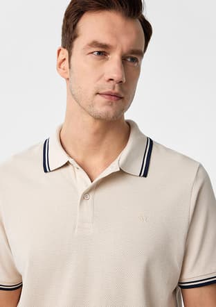 Ts1014000429 Erkek Bej Polo Yaka T-shirt - 3