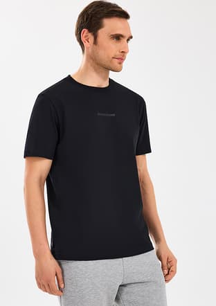 S2510017-013 Erkek Siyah Baskılı T-shirt - 2