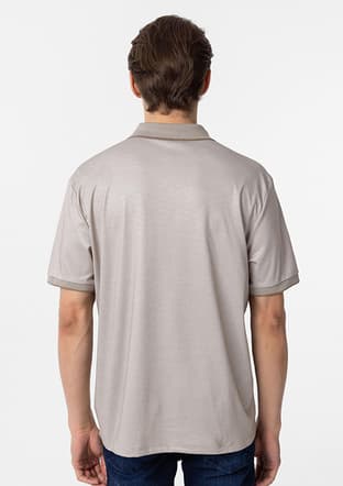 Ts1014000427 Erkek Bej Polo Yaka T-shirt - 2