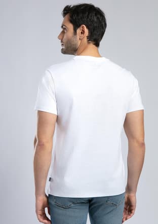 252 Lcm 242001 Erkek Beyaz O Yaka T-shirt - 3