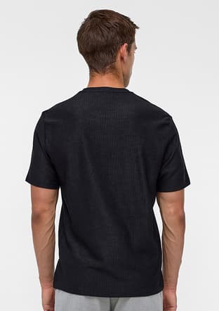 Ts1014000447 Erkek Siyah O Yaka T-shirt - 2