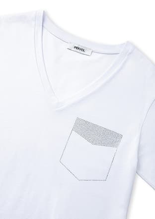 Is1250070250 Kadın Beyaz V Yaka T-shirt - 2