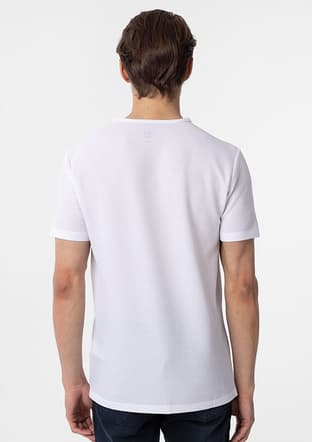 Ts1014000434 Erkek Beyaz O Yaka T-shirt - 2