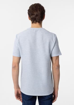 Ts1014000418 Erkek Mavi O Yaka T-shirt - 2