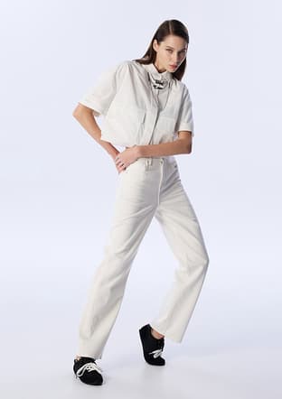 Ts1250018042 Kadın Beyaz Jean Pantolon - 1