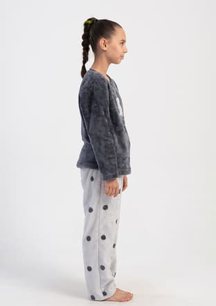 4031542874 Kız Çocuk Gri Pijama - 2