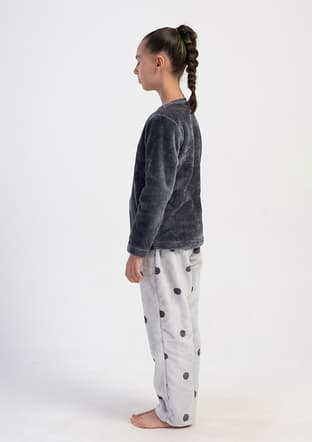 4031542874 Kız Çocuk Gri Pijama - 3