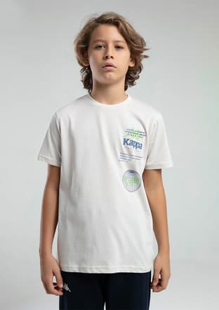 38257Kw Erkek Çocuk Bej Pamuklu T-shirt - 1