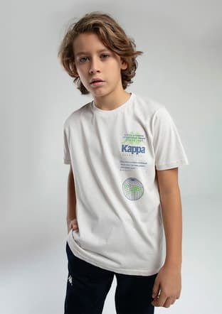 38257Kw Erkek Çocuk Bej Pamuklu T-shirt - 2