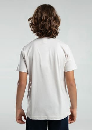 38257Kw Erkek Çocuk Bej Pamuklu T-shirt - 3