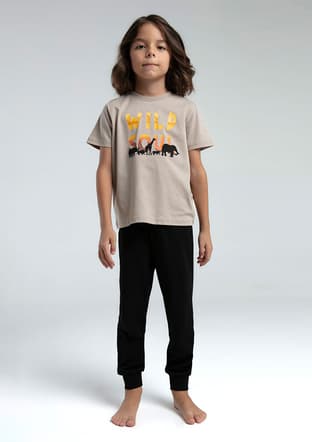 Rp3556-2 Erkek Çocuk Bej Pijama - 2