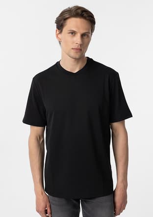 Ts1014000424 Erkek Siyah O Yaka T-shirt - 1