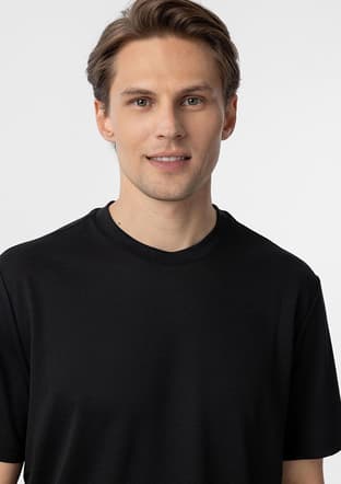 Ts1014000424 Erkek Siyah O Yaka T-shirt - 3