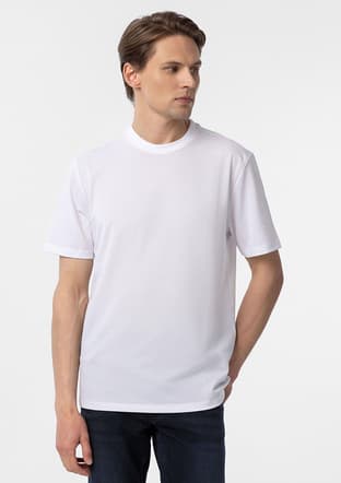 Ts1014000424 Erkek Beyaz O Yaka T-shirt - 1