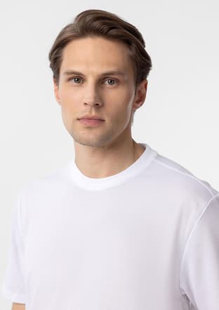 Ts1014000424 Erkek Beyaz O Yaka T-shirt - 3