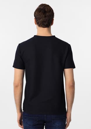 Ts1014000413 Erkek Lacivert O Yaka T-shirt - 2