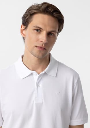 Ts1014000411 Erkek Beyaz Polo Yaka T-shirt - 3